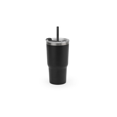 JOYNER M. Compact stainless steel travel cup (91 recycled) with vacuum insulated double wall and matt finish 600 mL